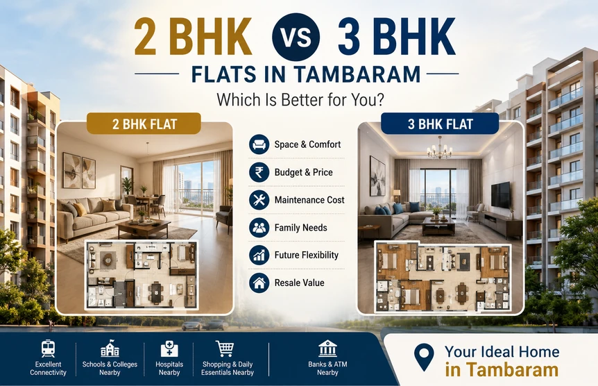 2 BHK vs 3 BHK Flats in Tambaram: Which Is Better?

&nbsp;
