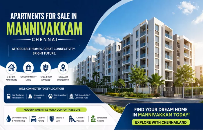 Apartments for Sale in Mannivakkam, Chennai &ndash; Affordable Living in a Growing Location
