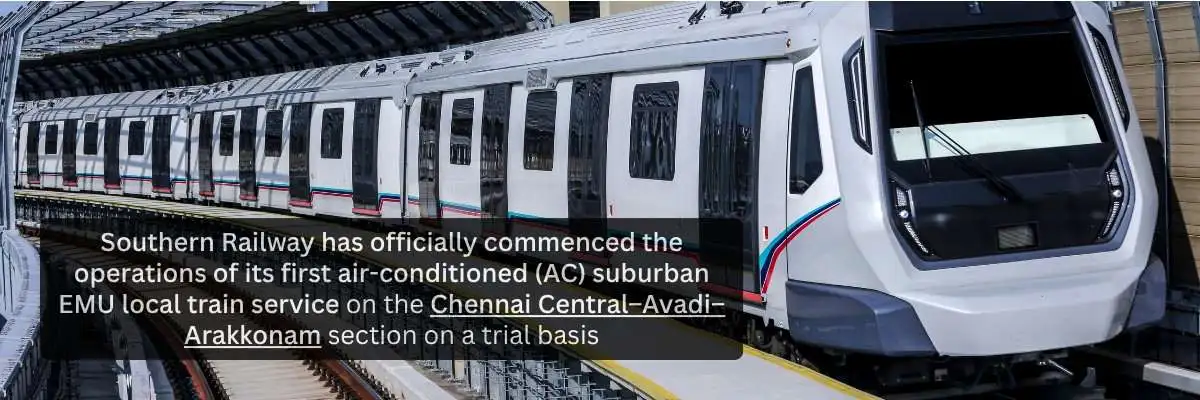 Chennai to Arakkonam route to get AC train from October 23
