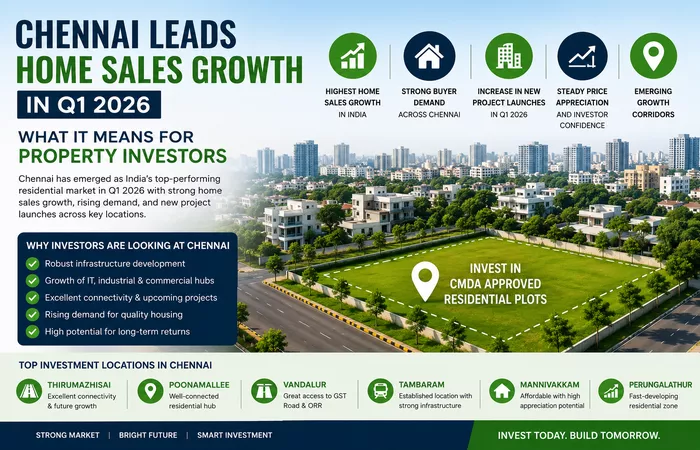 Chennai Leads Home Sales Growth in Q1 2026: What It Means for Property Investors

