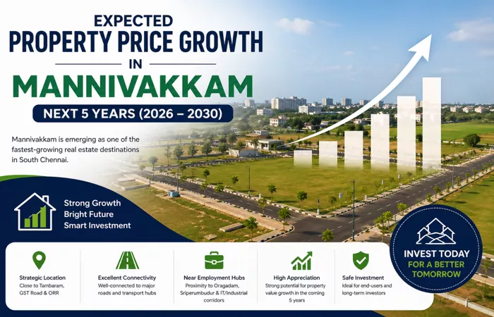 Expected Property Price Growth in Mannivakkam (Next 5 Years)
