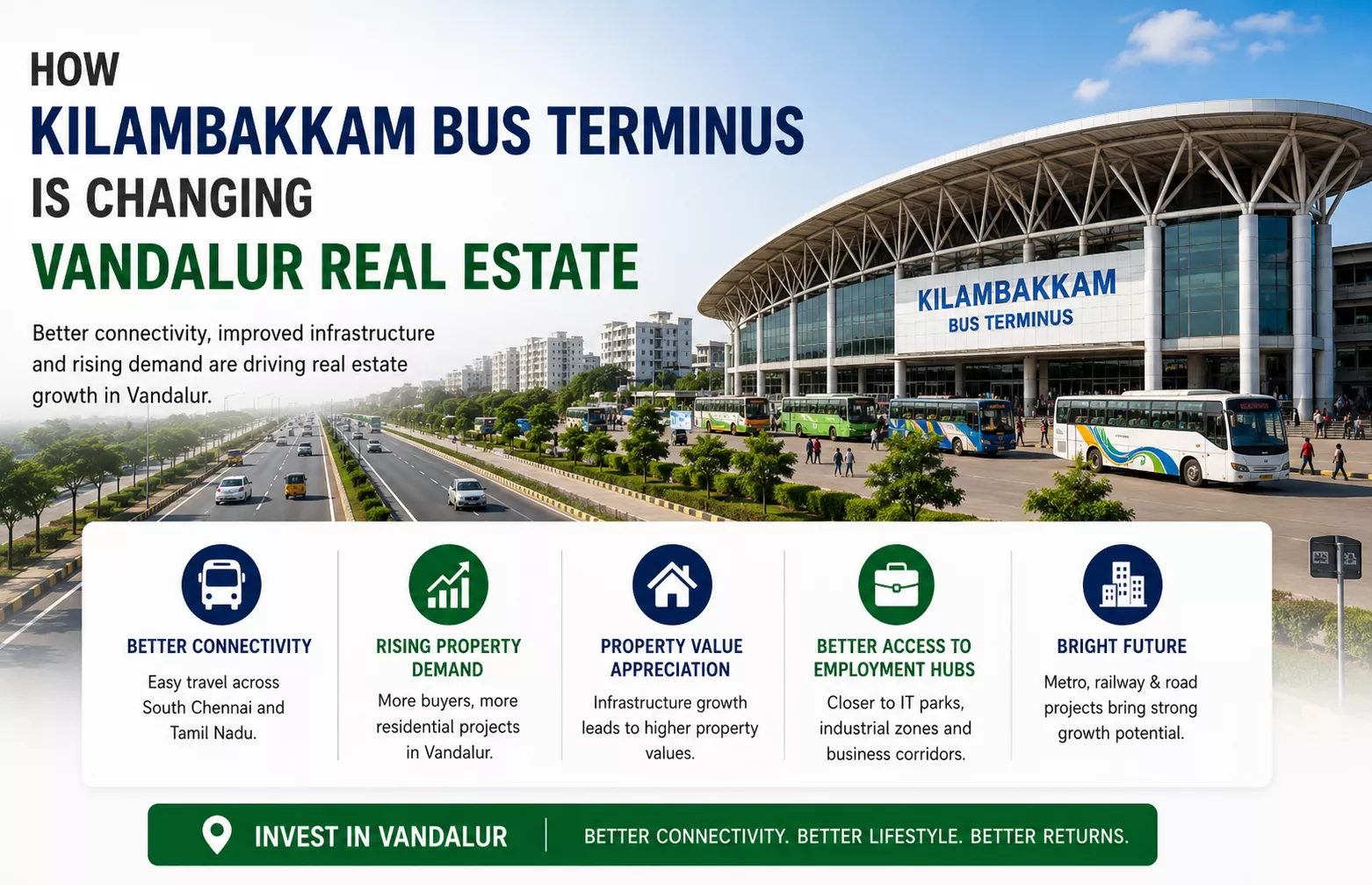 How Kilambakkam Bus Terminus is Changing Vandalur Real Estate
