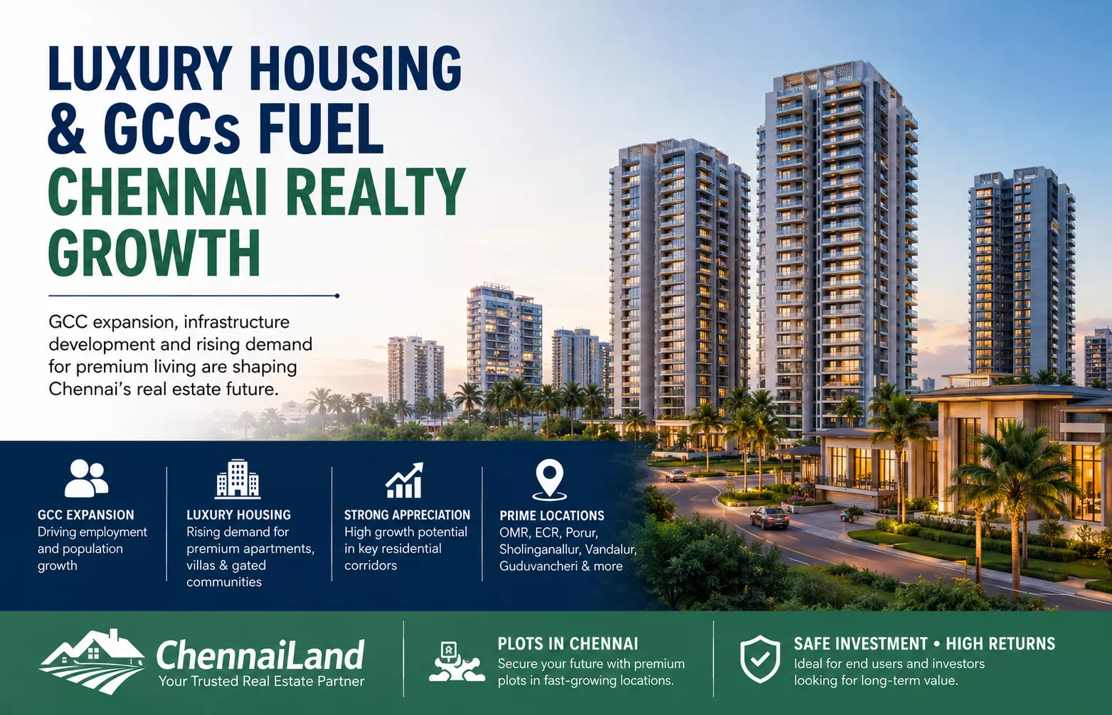 Luxury Housing and GCCs Fuel Chennai Realty Growth in 2026

