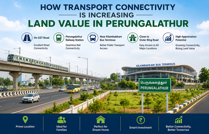 How Transport Connectivity is Increasing Land Value in Perungalathur
