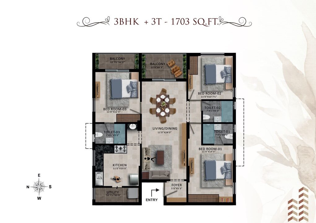 1703- 3bhk