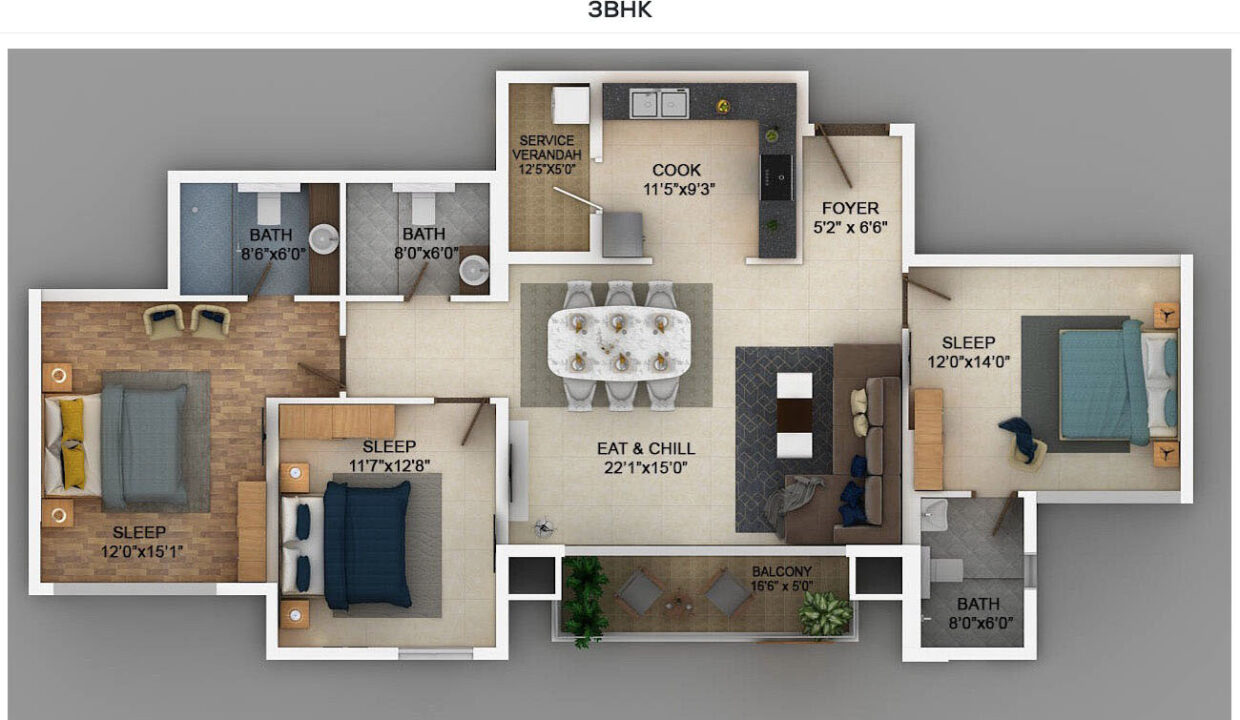 3-BHK Luxe